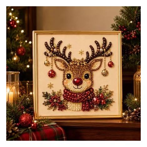 Creative 5D Acrylic Santa Claus Diamond Painting Door Hanging Wall Hanging Decoration DIY Ornament - B - 2020cm