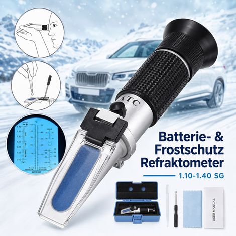 Réfractomètre RHA‑503ATC pour antigel, lave-glace et liquide de batterie
