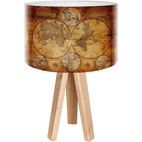 Lampe de chevet stamps foto-117 - Bois clair, beige (1/3)