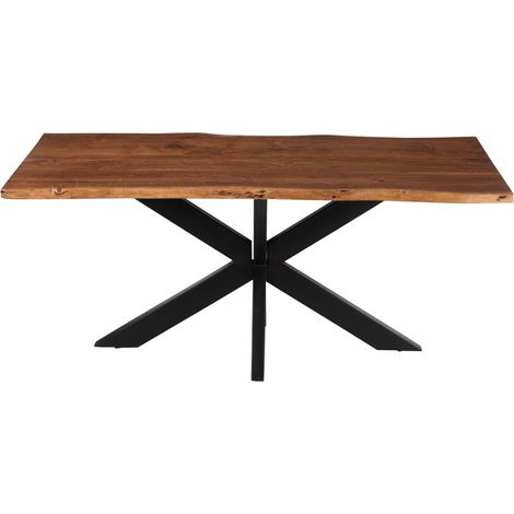 Table rectangulaire en bois massif 8 personnes L180 - EDGAR (1/5)