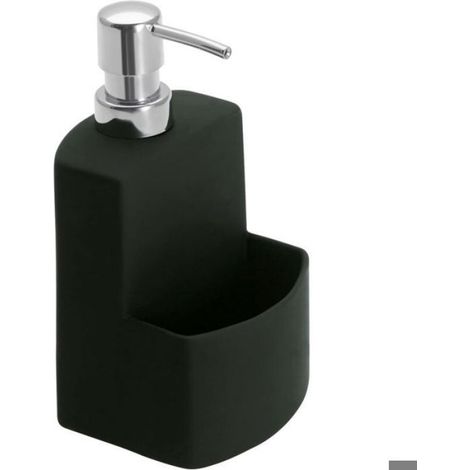 Distributeur De Savon - Céramique - 380 Ml - Compartiment Éponge Intégré - Pour Cuisine Salle De Bain Toilettes - 1 Pièce (1/4)