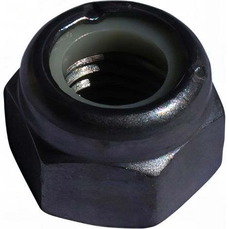 200 écrous hexagonaux NYLSTOP M4 - Zingué nickelé - ENP80402B