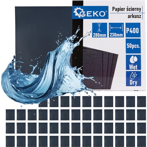 Carta vetrata a base d'acqua - foglio 230x280 mm P400 (50/1000) (1/3)