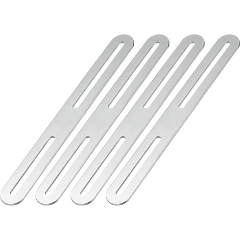 Verstellbare flache Verstärkungsplatte mit Schrauben zur Reparatur von Möbelbefestigungen, silberfarben, 210 mm, 4 Stück (1/5)