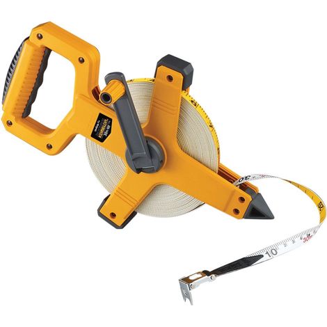 Komelon Unigrip Fiberglass Tape Measure 30m/100ft, 13mm Width, Model KOMFU30EE
