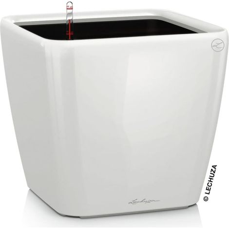 LECHUZA® Pflanzgefäße QUADRO LS 21 Weiß hochglänzend All-in-One (1/5)