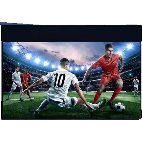 Pantalla de proyector, claridad HD, diseño portátil, color negro. (1/2)