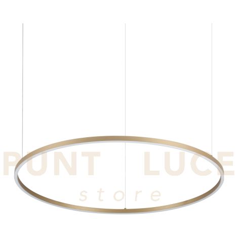 ORACLE SLIM ROUND SOSPENSIONE LED SMD 53W On-Off 5650 lm 3000 K D.90CM OTTONE