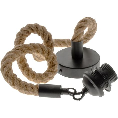 Ciondolo Cremilda 1xe27 h.reg.xd.10cm corda nera
