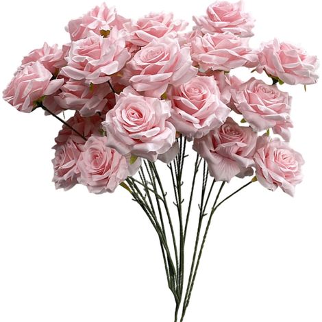 Roses Artificielles - Bouquet De 3 Têtes - Décoration Intérieure - Accessoire Pour Aménagement De Scène - Rose Artificielle (1/5)