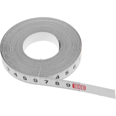 POPETPOP Mètre Ruban Adhésif Métrique en Acier Carbone, Lecture Gauche-droite, Autocollant Polyvalent pour Mesure Précise, Outil de Mesure pour Atelier, Rouleau de 10 Mètres, Usage Professionnel