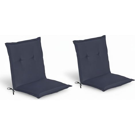 Lot de 2 coussins d'assise Loft NL, 100x50x6cm, bleu foncé