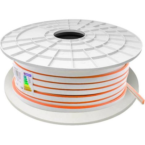 Led NEON Silicona Monocolor, DC24V, 120Led/m, 6x12mm, 1 metro, corte 1cm, Naranja