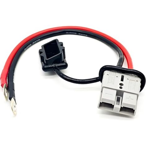 Kit batteria a connessione rapida da 50 A con O-ring per connettore Anderson, cavo batteria impermeabile da 8 AWG per carrello elevatore, settore automobilistico, solare, LiFePO4 (8 AWG, 3 m) (1/5)