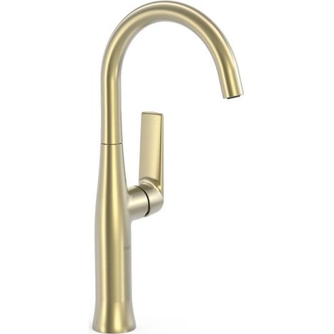 Mitigeur haut avec manette latérale pour lavabo Loft Cava doré - TRES 22264701CA