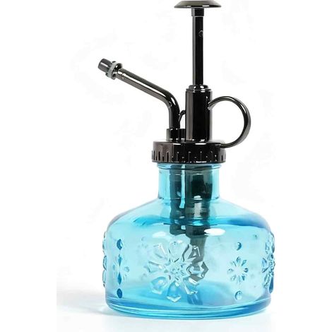 Brumisateur de plantes en verre avec pompe supérieure en plastique bronze - 15,2 cm de haut - Arrosoir à une main pour l'intérieur et l'extérieur (1/5)