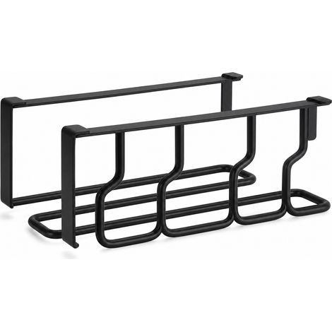 No-Drill Hanging Wine Glass Holder for Black Cupboard (1/5)
