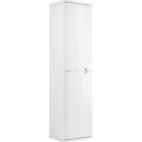 Signature Randers Wall Hung 2-Door Tall Unit 350mm Wide - White Gloss (1/3)