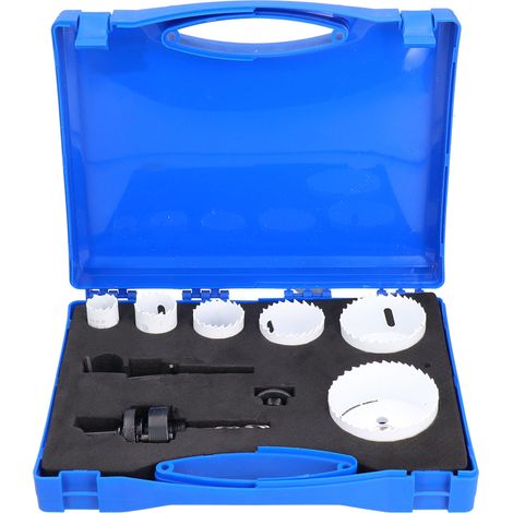 Kit de scie cloche haute précision, coupe nette et durable, ouvre-trous métal multi-diamètres, ensemble complet pour perçage professionnel. (1/5)