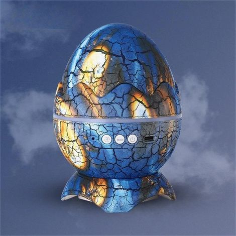 Projecteur d'étoiles LED, projecteur galaxie œuf de dinosaure avec haut-parleur Bluetooth, veilleuse avec bruit blanc et minuterie avec télécommande, (C)(C) (1/5)