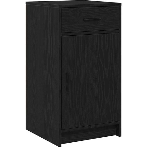 Maison Exclusive - Credenza Rovere Nero 40 x 40.5 x 75 cm Legno multistrato