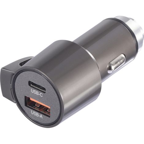 VOLTCRAFT VC-CPS-45W USB Ladegerät 1x USB-A, 1x USB-C® Schwarz KFZ (1/5)