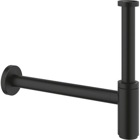 Siphon de vidange 29509 1 1/4 pouce pour lavabos noir phantom (1/3)
