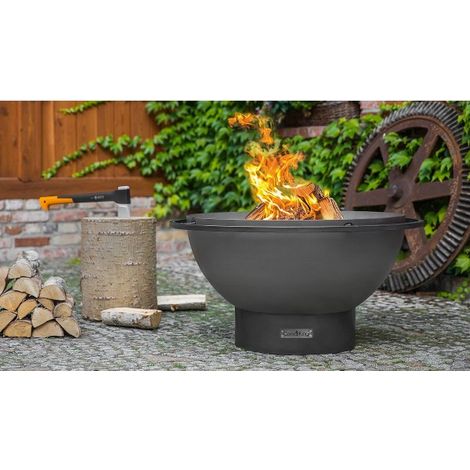 Braséro de jardin premium FAT BOY, 85cm de diamètre, acier naturel, CookKing, 111296 (1/5)