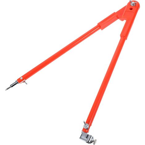 Boussole de Traçage pour Travail du Bois Orange en Plastique, Outil Multifonction Précis pour Charpentiers et Dessin Technique (1/5)