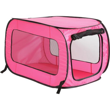 Niche de Voyage Portable Pliable pour Chien et Chat - Fuchsia - 82,5 x 49,5 x 49,5 cm (1/5)
