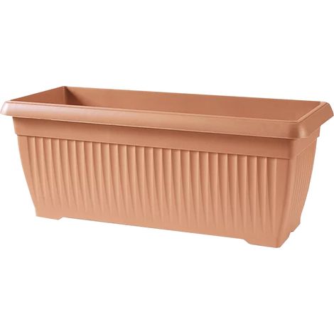 Maceta TERRA 18L., dimensiones (mm) 600x257x238, color Terracota