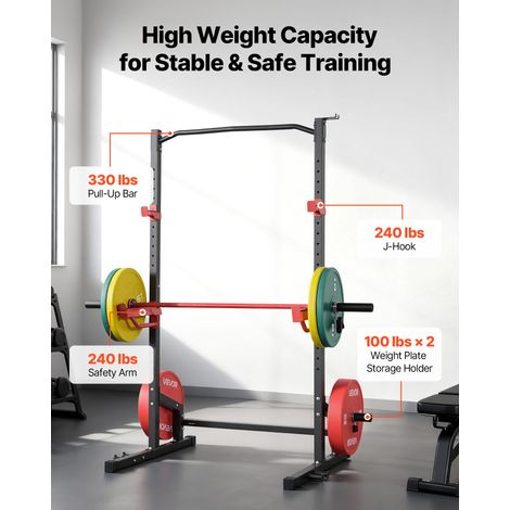 Cage de Musculation Multifonctionnelle Rack à Squats avec (1/5)