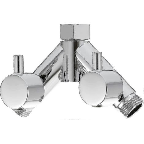Robinet inverseur en laiton chromé DSF014A, vanne d'arrêt de douche à 2 voies en Y, 1/2 pouce, pour flexible et pommeau de douche