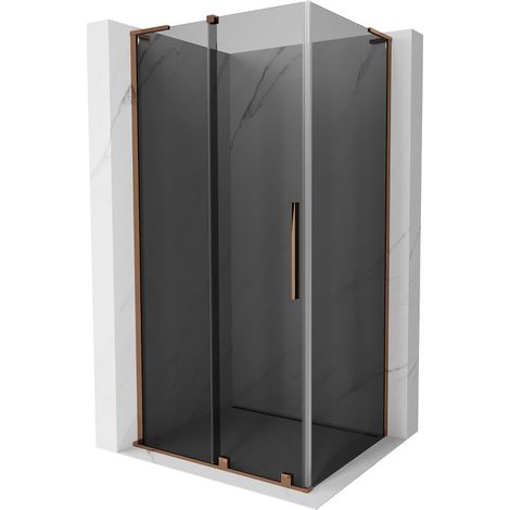 Mexen Velar L cabine de douche coulissante 110 x 120 cm, graphite, or rose - 871-110-120-43-60 (1/5)