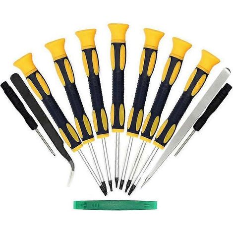 Kit de 12 tournevis Torx comprenant un tournevis Torx T3, T4, T5, T6, T7, T8 et T10, une pince à épiler en acier inoxydable et un tournevis plat pour la réparation de la PS4. (1/5)