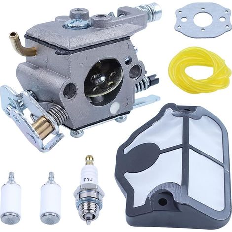 Vergaser-Kit für Husqvarna Kettensäge 36, 41, 136, 137, 141, 142 – Ersetzt OEM 530071987, 530019172, 530035482 – Ersetzt Zama C1Q W29E