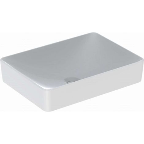 Geberit VariForm - Aufsatzwaschtisch 55x40 cm, ohne Überlauf, ohne Hahnloch, Weiß 500.779.01.2 (1/2)