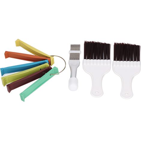 Nettoyeur d'ailettes climatiseur Peigne métallique Brosse nettoyage condenseur Redresseur ailettes radiateur (1/5)