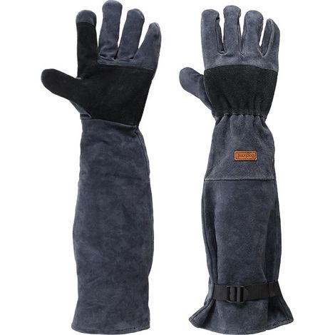 Filiyano-Gants en cuir épais anti-morsures pour la manipulation d'animaux et la protection des reptiles (1/5)