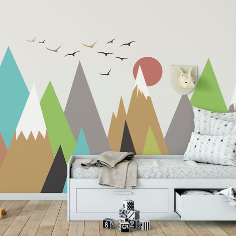 Stickers enfant montagnes scandinaves agnieszka 80 x 120 cm (1/5)