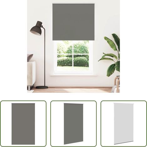 Fensterrollos -  Verdunkelungsrollo Grau 130x230cm Stoffbreite 126,6cm Polyester (1/5)