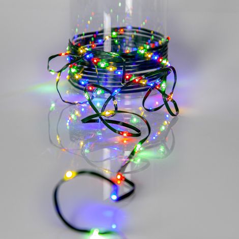 Star Trading Guirlande lumineuse LED Dew Drop Micro, Vert, Extérieur, Multicolore, 36m