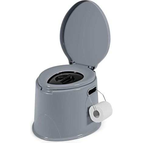 Toilette Portatile WC Chimico, WC da Viaggio Portatile, Leggera con Secchio Interno Rimovibile, Supporto Carico 200kg