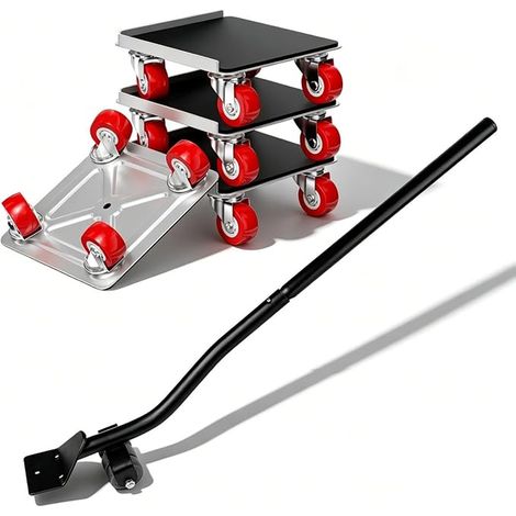 Kit de Leve Meuble Deplace roulettes pour avec 4 Roue Rotative à 360° Lourd Les Canapés Armoires et Tables Maximale 300 kg (1/3)