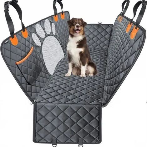 Housse de siège - Protection voiture - Gris - Etanche - Universelle - Pour chien/chat (1/4)