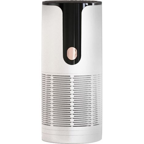 Purificateur d'air et désodorisant portable pour voiture, filtre HEPA, chargement USB, silencieux, 3 vitesses, élimine la fumée et les odeurs, affichage numérique, blanc (1/5)