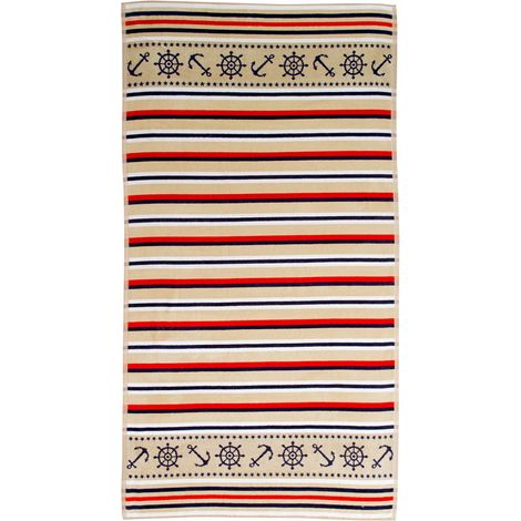 Telo Mare Jacquard In Spugna Asciugamano Da Spiaggia Disegno St Tropez (1/4)