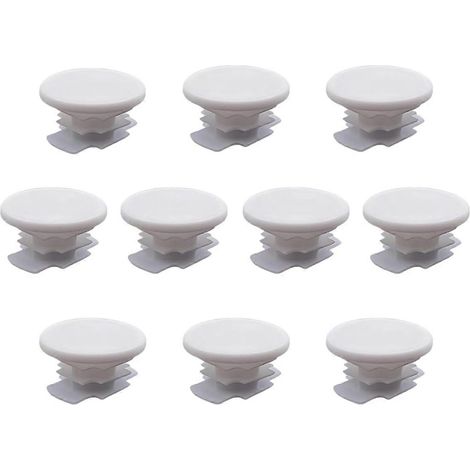 Lot de 10 embouts de tringle à penderie en plastique - Ajustables et flexibles, avec protection pour tringle. (1/5)