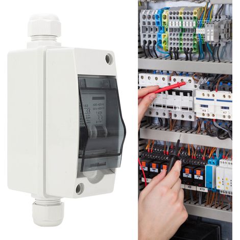 BAOYI Miniatur-Leistungsschalter 6 Ampere DC, DC 12V-400V und AC 90-400V, 2P, IP65 wasserdicht, Miniatur-DC-Leistungsschalter für Photovoltaikanlagen. (1/5)
