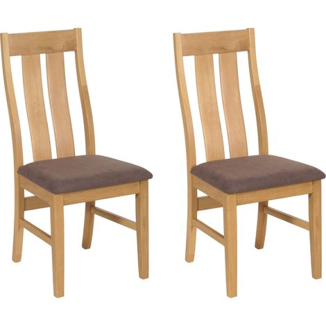 [NON UTILIZZATO] Set 2x sedie sala pranzo soggiorno HHG-675 100x46x45cm 150kg tessuto legno chiaro tortora